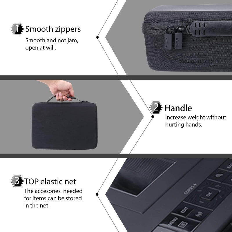 co2CREA Hard Case Replacement for Canon SELPHY CP1500 / CP1300 / CP1200 Wireless Compact Photo Printer, Black Case - Image 5