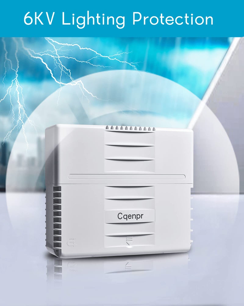 Cqenpr 12 Port Full Gigabit Outdoor Poe Switch, IEEE802.3af/at/bt, All-in-One Box, 60W PoE++, 120W High Power Output, Play & Plug, Fan Unmanaged, AI Watchdog. (12 Port All-in-one) - Image 5
