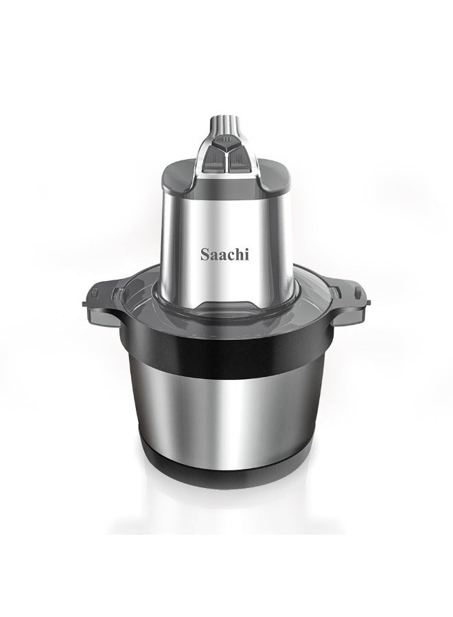 Saachi 8L Electric Chopper NL-CH-571-BK, 1000W Pure Copper Motor, Stainless Steel Bowl, Double Layer Blades, 3 Speed Control, Meat & Vegetable Chopper, Overheat Protection 8 L 1000 W NL-CH-571-BK Black - Image 1