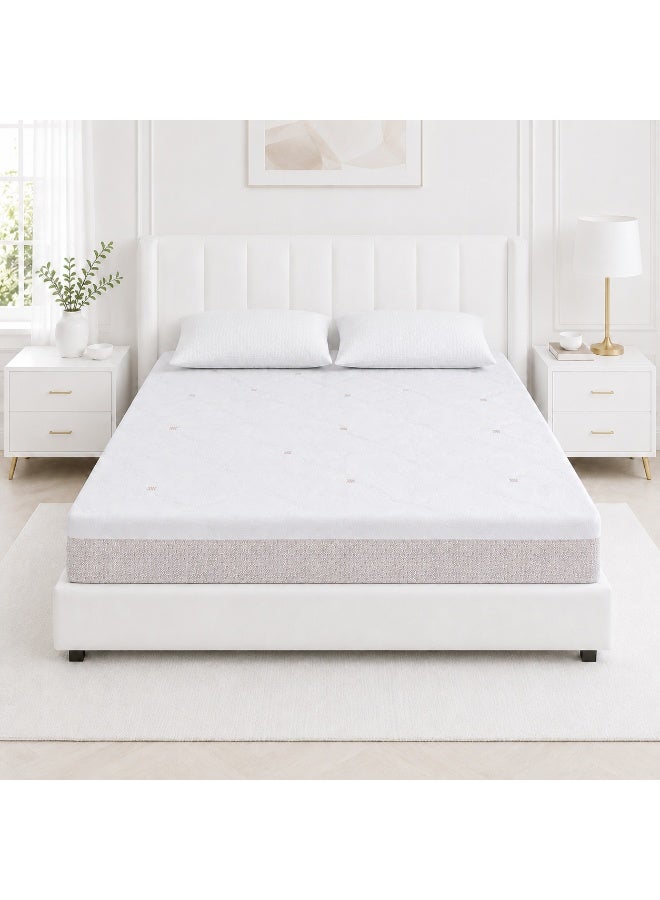 Rexal Home 15 cm Cooling Gel Memory Foam Mattress with Copper-Infused Fabric Cover, Pressure Relief, Breathable Design & Medium-Firm Comfort, 100 x 200 cm