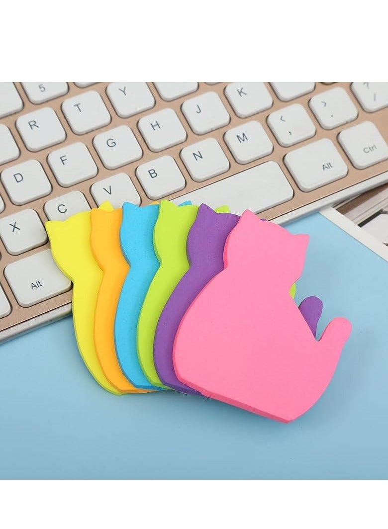 عام لطيف القط ملصقا ، 2 حزمة 6 ملصقات القط لطيف مشرق اللون ( 6 لون الشكل 1 ) - Image 4