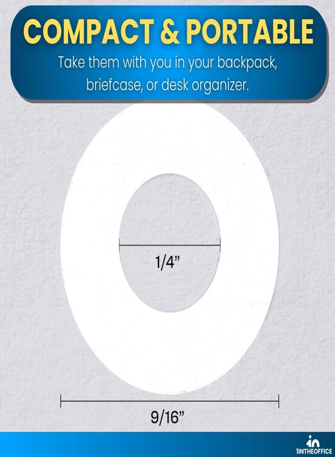 1InTheOffice Hole Reinforcement Stickers, Hole Punch, Clear Hole, Page Reinforcement Labels, 200/Pack, 2 Pack - Image 4