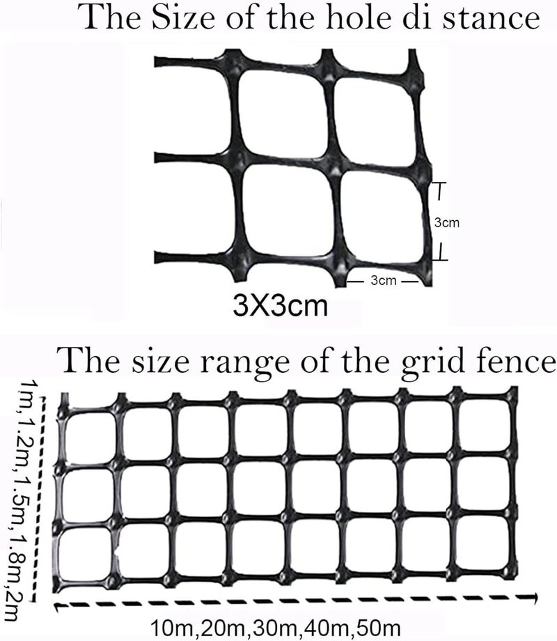 Balcony Privacy Network Plastic Safety Fence Garden Fence Animal Barrier Poultry Breeding Protective Net Chicken Net(1.2m(H) X50m(L)) - Image 2