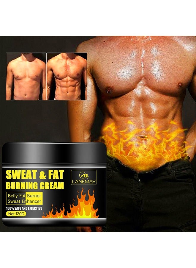 LANEMAY Sweat & Fat Burning Cream, Hot Cream Cellulite and Fat Burner, Sweat Fat Burning Gel, Slimming Waist, Belly and Slimming Cream 120g - Image 1