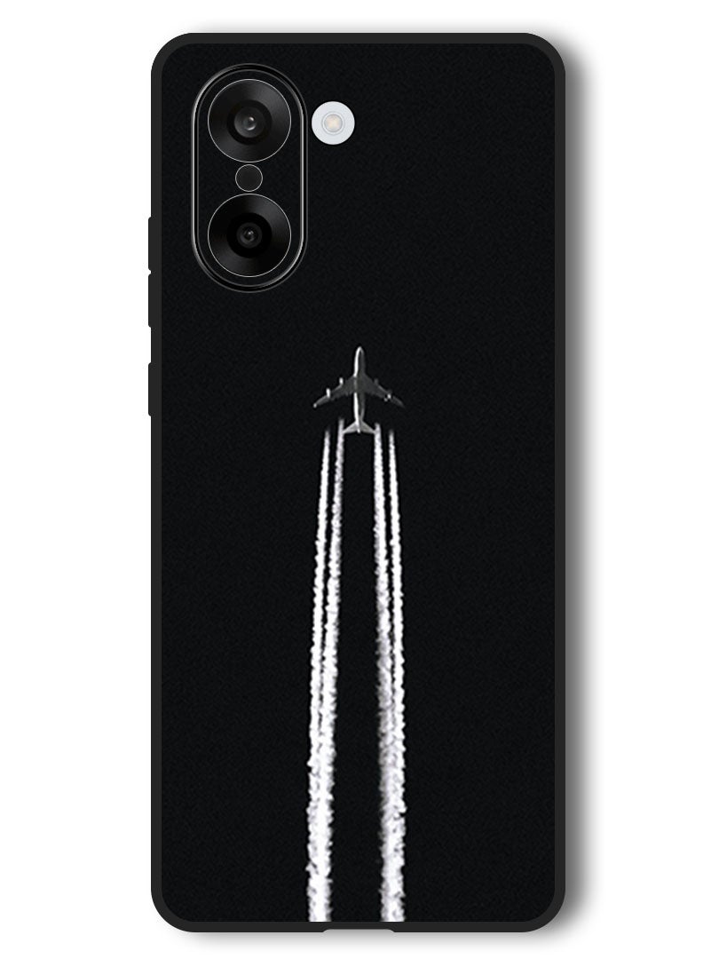 Theodor Case Compatible with OnePlus Nord CE 5 6.77 Inch Protection Shockproof Bumper Cover airplane_track_night - Image 1