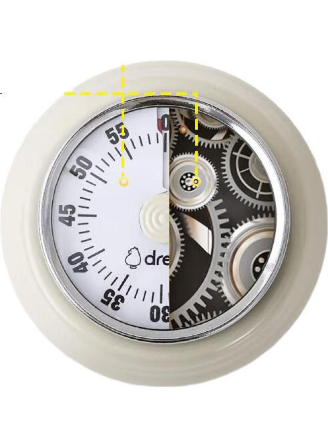 dretec Timer, Kitchen Timer, Mechanical Refrigerator Timer, Clock, Alarm, Reminder, Bright Red - Image 3