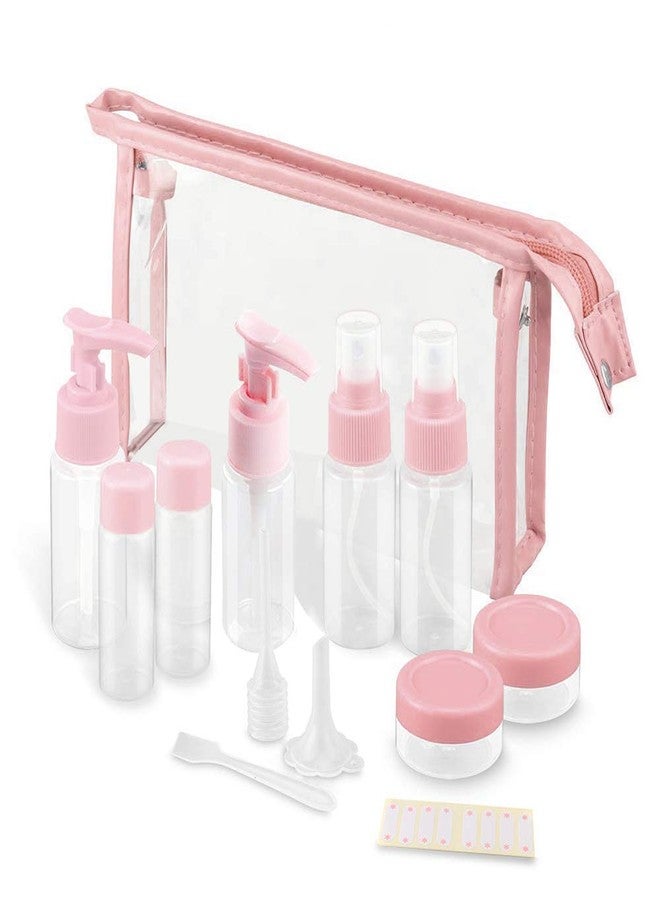 Vitog Travel Bottles Kit, TSA Approved Leak Proof Portable Toiletry Containers Set, Clear BPA Free PET Cosmetic Containers for Lotion, Shampoo, Cream, Soap, Set of 11 ( ? 20.3 x 2.5 x 7.6 cms ) - Image 1