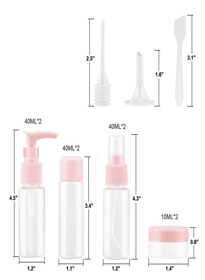 Vitog Travel Bottles Kit, TSA Approved Leak Proof Portable Toiletry Containers Set, Clear BPA Free PET Cosmetic Containers for Lotion, Shampoo, Cream, Soap, Set of 11 ( ? 20.3 x 2.5 x 7.6 cms ) - Image 2
