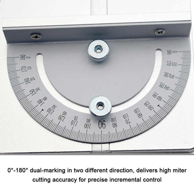 Angle Ruler: 0°-180° Dual-Marking T-Slot Miter Gauge - Compact Wear-Resistant Mini Table-Saw Angle Ruler for Precision Craft Cutting & Woodworking Enthusiasts - Image 2