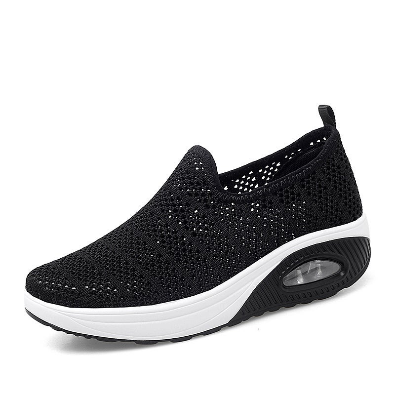 2021 Spring and Autum Slip-on Women's Shoes Slip-on Casual Shoes Breathable Flats Mesh Sports Shoes Cross-border Large Size Summer - Image 3