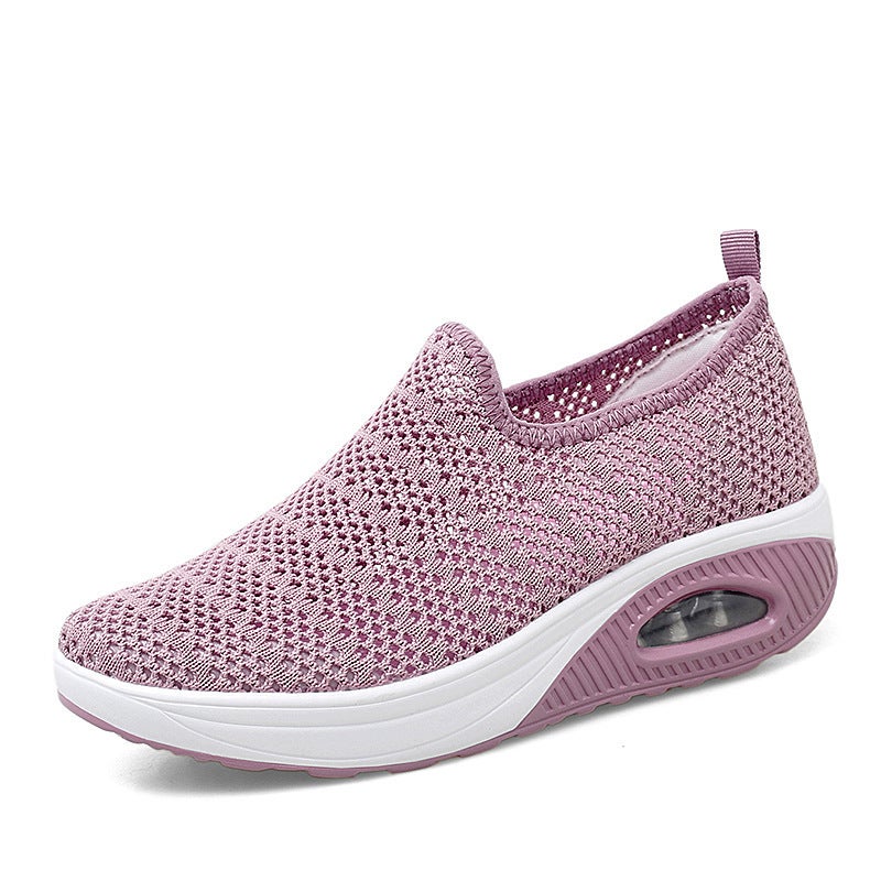 2021 Spring and Autum Slip-on Women's Shoes Slip-on Casual Shoes Breathable Flats Mesh Sports Shoes Cross-border Large Size Summer - Image 1