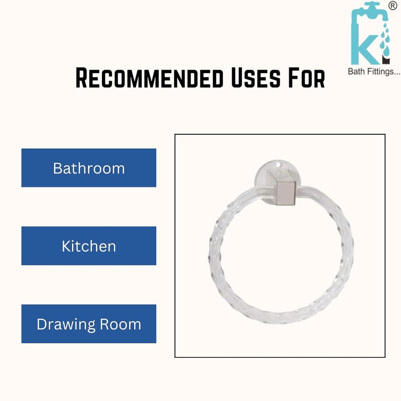 KI Unbreakable Napkin or Towel Ring (Twisted Shape)  - Image 4