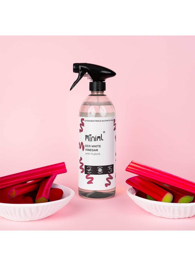 Miniml White Vinegar Cleaning Spray Wild Rhubarb Scented 750ml - All Natural Multi-Surface and Multi-Purpose Cleaner, Limescale Remover, Laundry Softener and More - 100 percent Vegan and Cruelty Free - Image 3