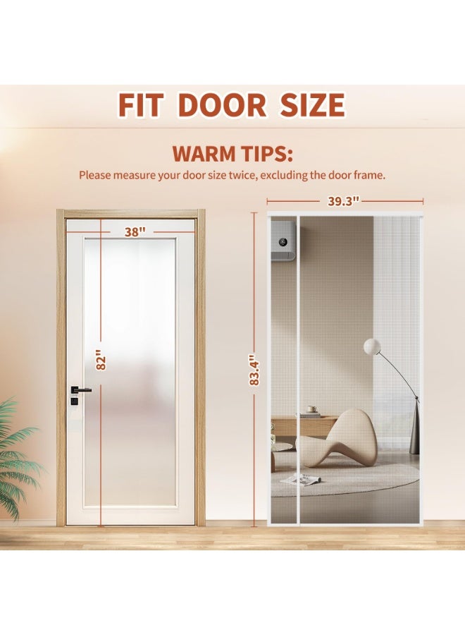 وانغبانغزي ستارة باب مغناطيسية، باب شبكي مغناطيسي قابل للعكس مع إغلاق تلقائي - شبكة من الألياف الزجاجية المتينة للساحات وغرف النوم - Image 4