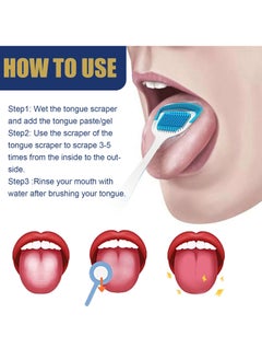 Jaysuing White Hairy Tongue Removal Kit, Tongue Cleaning Gel Set, Tongue Cleaner Gel With Tongue Brush, Tongue Scraper Scrubber For Adults With Cleaning Gel  - Image 5
