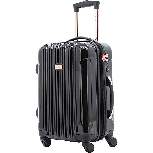 kensie 20" "Alma" Carry-On TSA-Lock Spinner Luggage, Black - Image 1