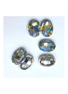 NIBEMINENT 6-Piece Oval Shaped Glass Crystal  - Image 1