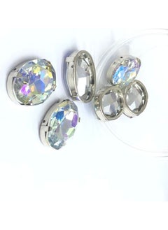 NIBEMINENT 6-Piece Oval Shaped Glass Crystal  - Image 2