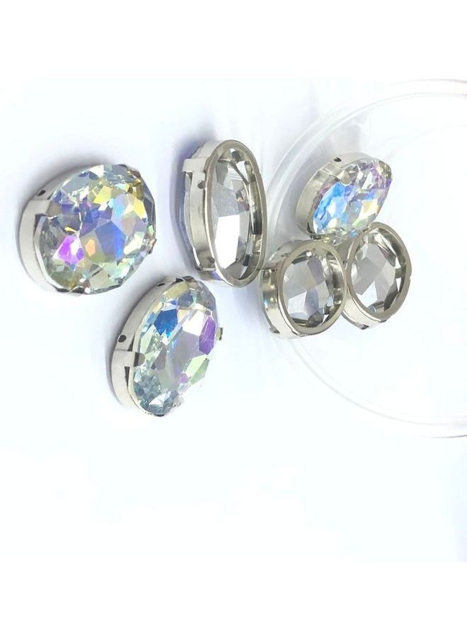 NIBEMINENT 6-Piece Oval Shaped Glass Crystal  - Image 2