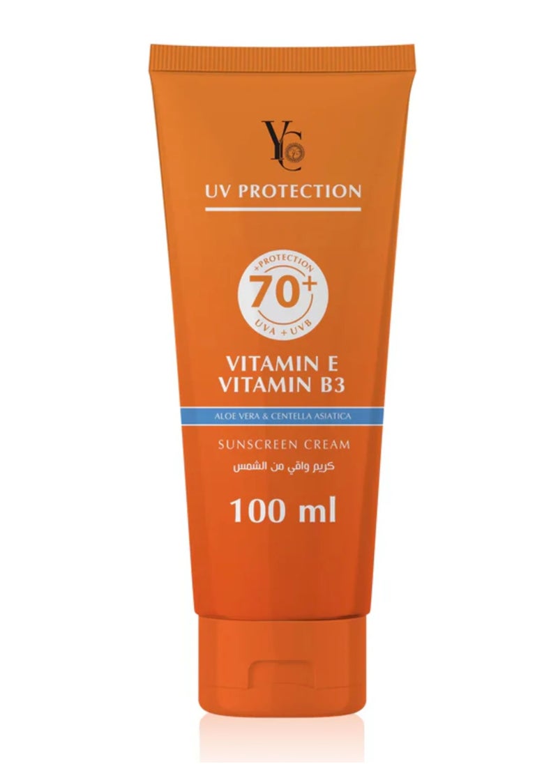 YC - Sunscreen Cream 70+ UVA UVB - 100 ml - Image 1