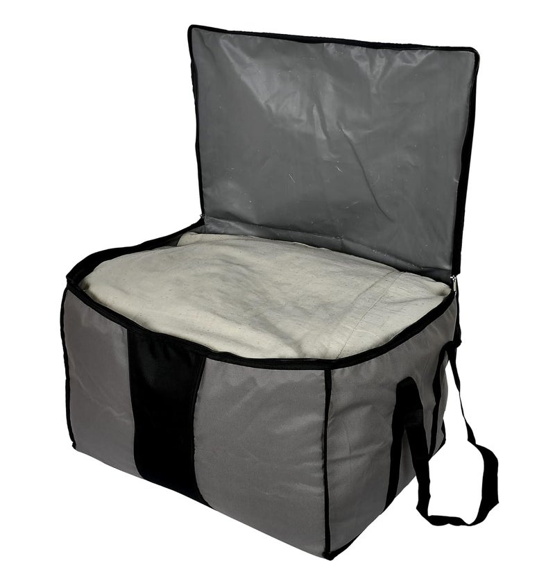 Kuber Industries Large Size Water Resistant Storage Bag Folding Organizer Bag Under Bed Storage College Carrying Bag for Bedding Comforters Blanket ClothesPack of 2 Black Maroon - Image 5