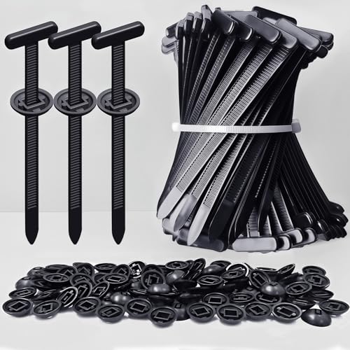 ILKCC Upgrade Cable Tie Buckle Nylon Universal Heavy Duty Self Lock Car Zipper Clip Super Durable Button Zipper Retainer for Car Repair Office Workshop and Shelves 100Pcs - Image 1