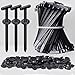 ILKCC Upgrade Cable Tie Buckle Nylon Universal Heavy Duty Self Lock Car Zipper Clip Super Durable Button Zipper Retainer for Car Repair Office Workshop and Shelves 100Pcs - Image 2