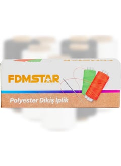Fdm Star 120 رقم خيط خياطة مختلط أبيض وأسود 10 قطع - حجم صغير (250-300م)  - Image 4