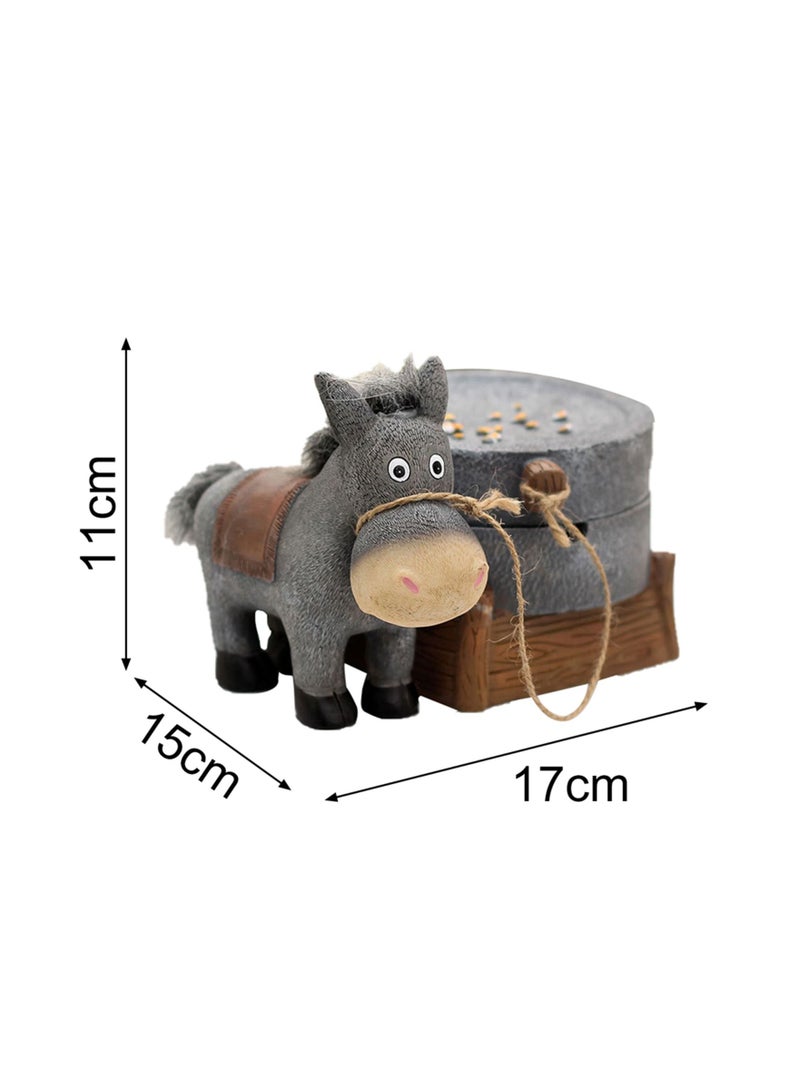 1-Pieces Fine Workmanship Sturdy Resin Donkey Shape Holder,Household Supplies Donkey Pull Mill Shape Ash Tray - Image 2