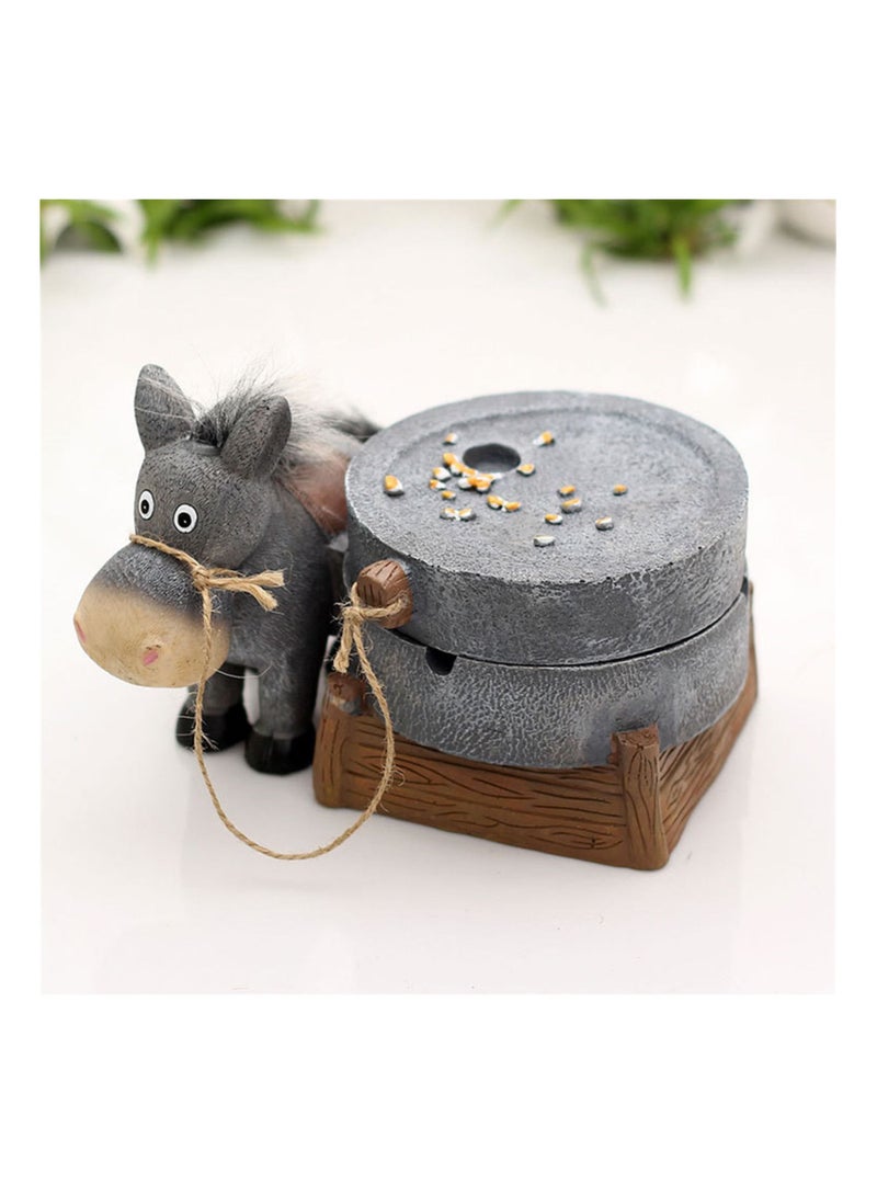 1-Pieces Fine Workmanship Sturdy Resin Donkey Shape Holder,Household Supplies Donkey Pull Mill Shape Ash Tray - Image 4