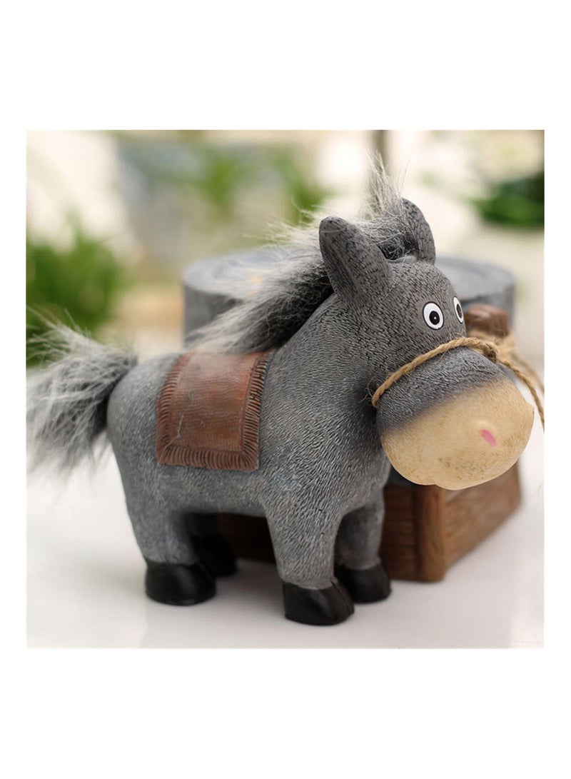 1-Pieces Fine Workmanship Sturdy Resin Donkey Shape Holder,Household Supplies Donkey Pull Mill Shape Ash Tray - Image 5