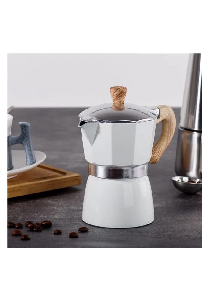 Liying Stovetop Espresso Maker Moka Pot (6cup), Leak-Proof, Perfect for Authentic Cuban & Italian Style Espresso (Beige) - Image 5