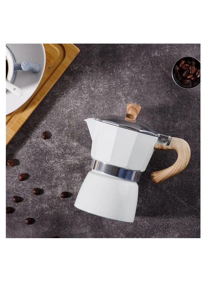 Liying Stovetop Espresso Maker Moka Pot (6cup), Leak-Proof, Perfect for Authentic Cuban & Italian Style Espresso (Beige) - Image 4