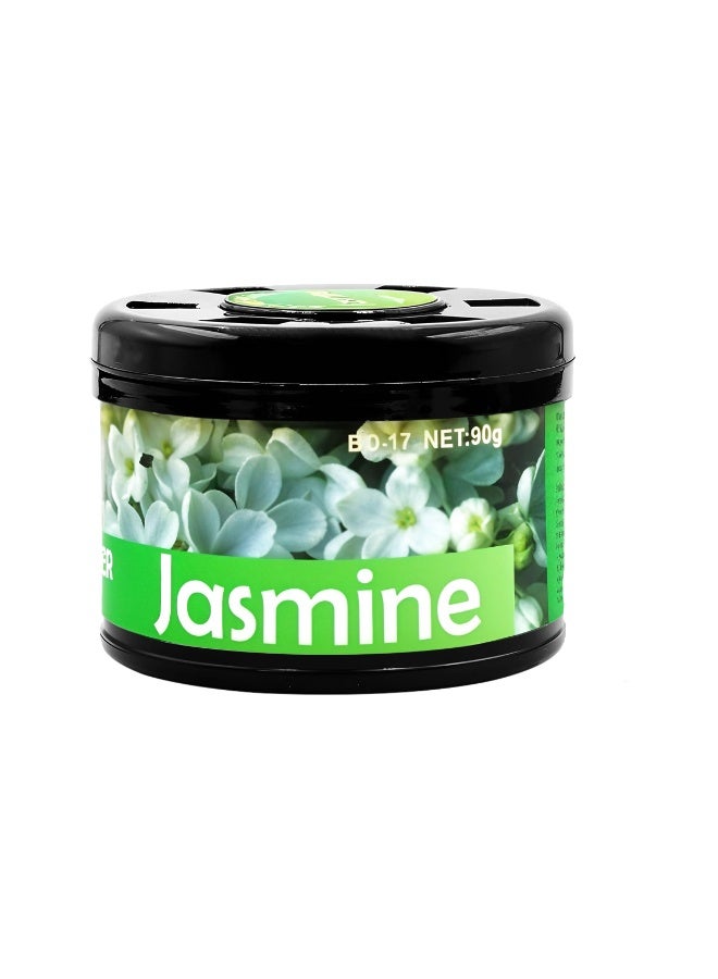 Black Odor BO-17 Jasmine Car Air Freshener Gel 90g - Premium Floral Essential Oil Scent, Long Lasting Spill-Proof Dashboard Fragrance, Eco-Friendly Interior Deodorizer, Soothing Jasmine Perfume for Automotive, Home & Office, - Image 1
