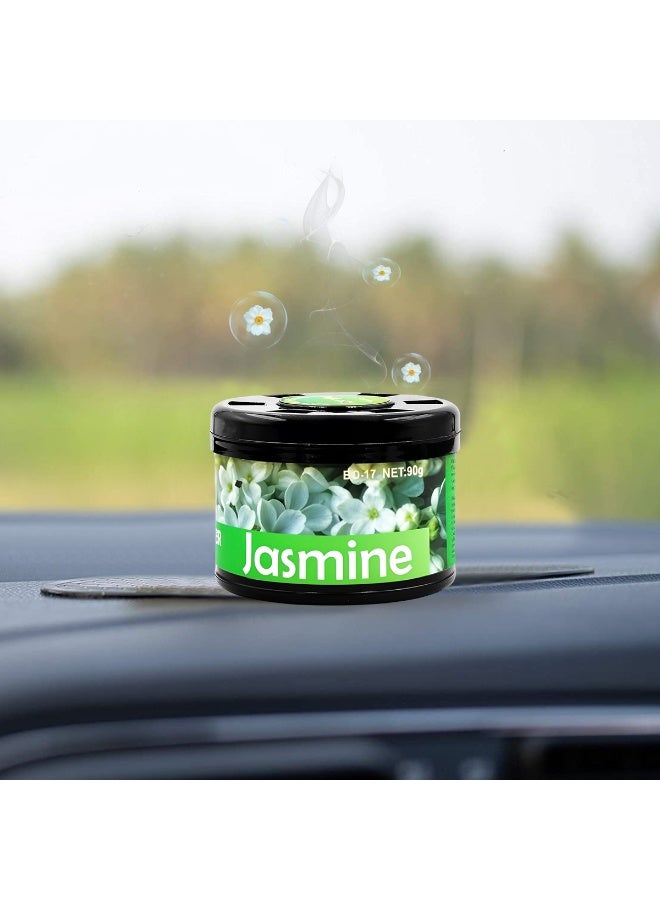 Black Odor BO-17 Jasmine Car Air Freshener Gel 90g - Premium Floral Essential Oil Scent, Long Lasting Spill-Proof Dashboard Fragrance, Eco-Friendly Interior Deodorizer, Soothing Jasmine Perfume for Automotive, Home & Office, - Image 4