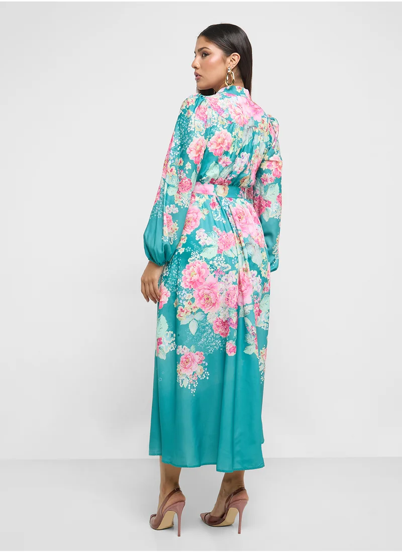 خزانة Floral Print Dress