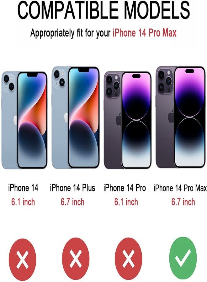 فيجو جراب VEGO Armor لهاتف iPhone 14 Pro Max مع حامل، وحلقة مغناطيسية قابلة للدوران 360 درجة، وحافظة بمشبك حزام، وغطاء لعدسة الكاميرا. جراب حماية عسكري مطور لهاتف iPhone 14 Pro Max 5G مقاس 6.7 بوصة - أخضر - Image 2