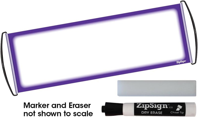 ZipSign Zip Sign Dry Erase Banner - Rolls Itself Up, Unrolls to 9.5” x 27”, Reusable, Portable, Fits in Your Pocket - Image 2