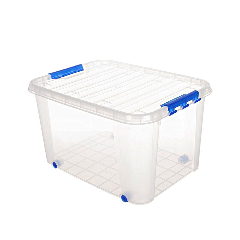El Watania ELWATANIA LIGHT BOX STORAGE BOX 30 LITER CLEAR WITH COLOR LOCK - Image 1