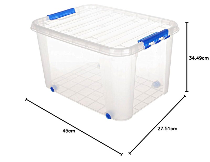 El Watania ELWATANIA LIGHT BOX STORAGE BOX 30 LITER CLEAR WITH COLOR LOCK - Image 2