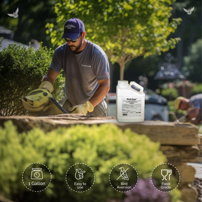 Bird-X Bird Stop Liquid, Invisible and Effective Bird Removal Liquid, Keep Birds Away, Contains Methyl Anthranilate, Easy to Apply, BS-GAL, 1-Gallon - Image 5