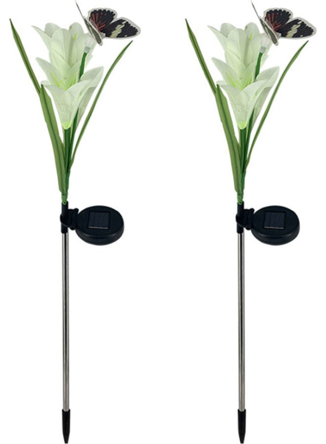 Generic 2-Piece Solar Lily Light Set White  - Image 1