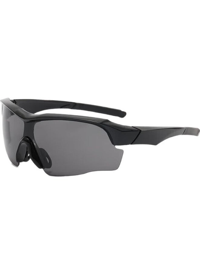 Bai Xiaoshe White Luxury Outdoor Cycling Sunglasses [Black Frame Blue Lens] 9189 Bicycle Windproof Goggles Sports Sunglasses - Image 3