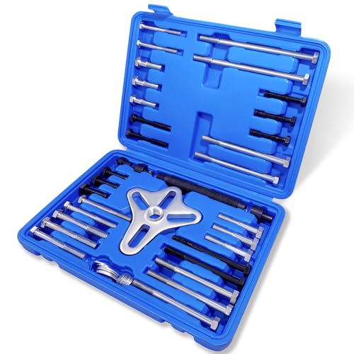 Thorstone 46pcs Harmonic Balancer Puller Set, Steering Wheel Flywheel Crankshaft Pulley Puller - Image 1