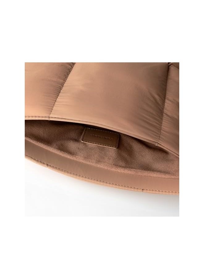Comfyable - Puffy Laptop Sleeve 15 Inch 16 Inch, Quilted Puffer Laptop Carrying Case for Women, Pillow Case Compatible for MacBook Air 15 in M3 2024 & MacBook Pro 16 in 2023 M3, 16 in Puff Cover, Brown - Image 1