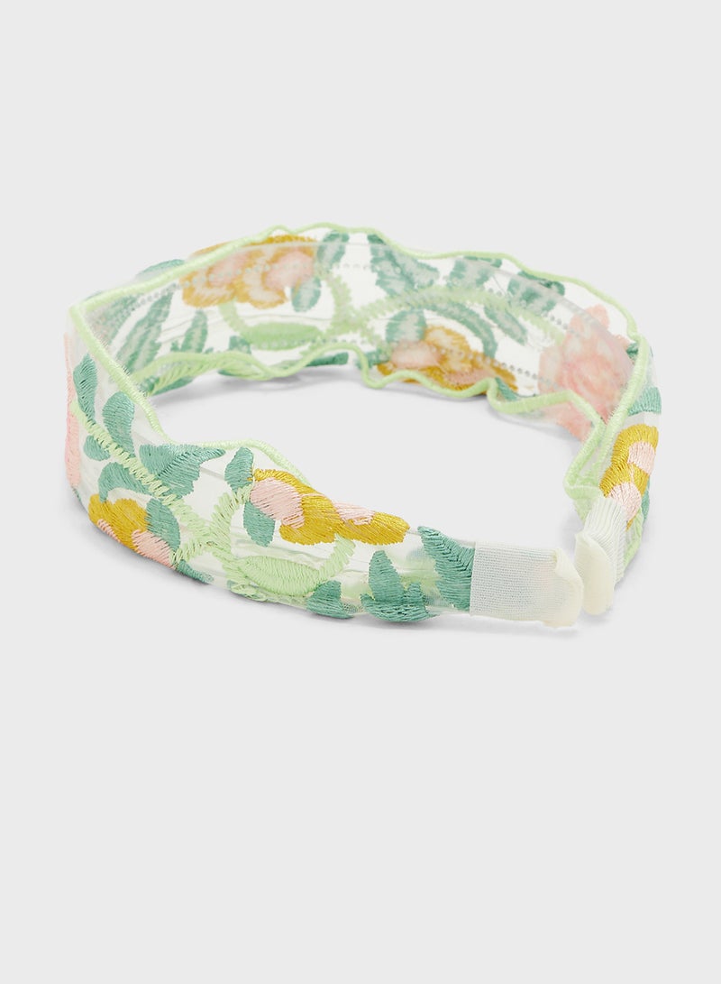 ELLA Floral Embroidered Headband  - Image 2