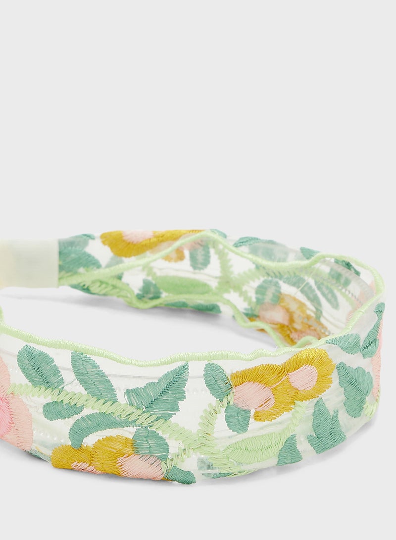 ELLA Floral Embroidered Headband  - Image 3