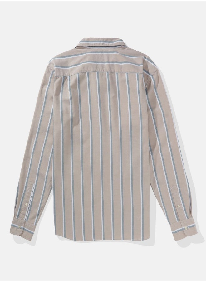 American Eagle - AE Striped Everyday Oxford Button-Up Shirt - Image 1