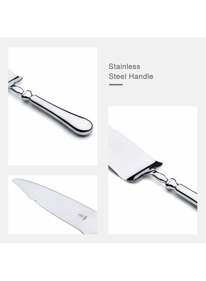 OTW PAVILION Stainless Steel Silverware Wedding Cake Knife and Server Set,13 Inch Cake Knife and Pie Server for Party Wedding Birthday(2-Piece) - Image 5