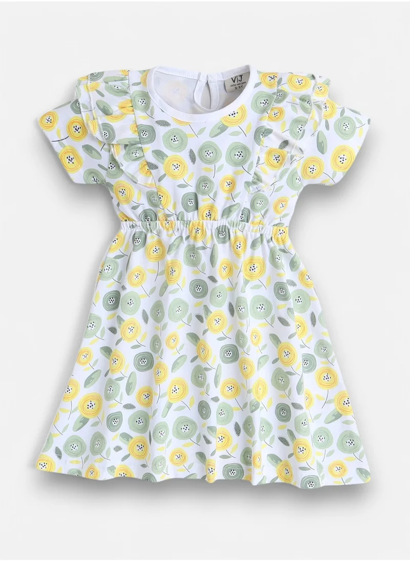 victor and jane Victor and Jane - All-Over Printed Ruffle Casual Dress (Pack of 2)